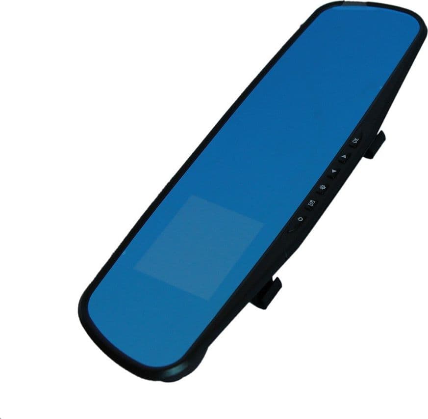 SPECCHIETTO RETROVISORE MONITOR DVR REGISTRA VIDEO TELECAMERE FRONTALE 120° 2.8" - 3