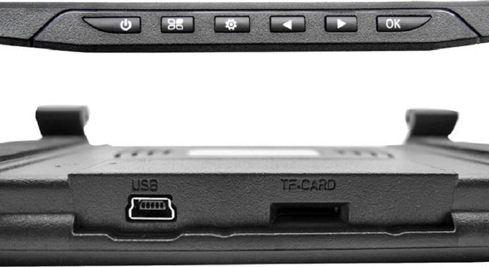 SPECCHIETTO RETROVISORE MONITOR DVR REGISTRA VIDEO TELECAMERE FRONTALE 120° 2.8" - 4