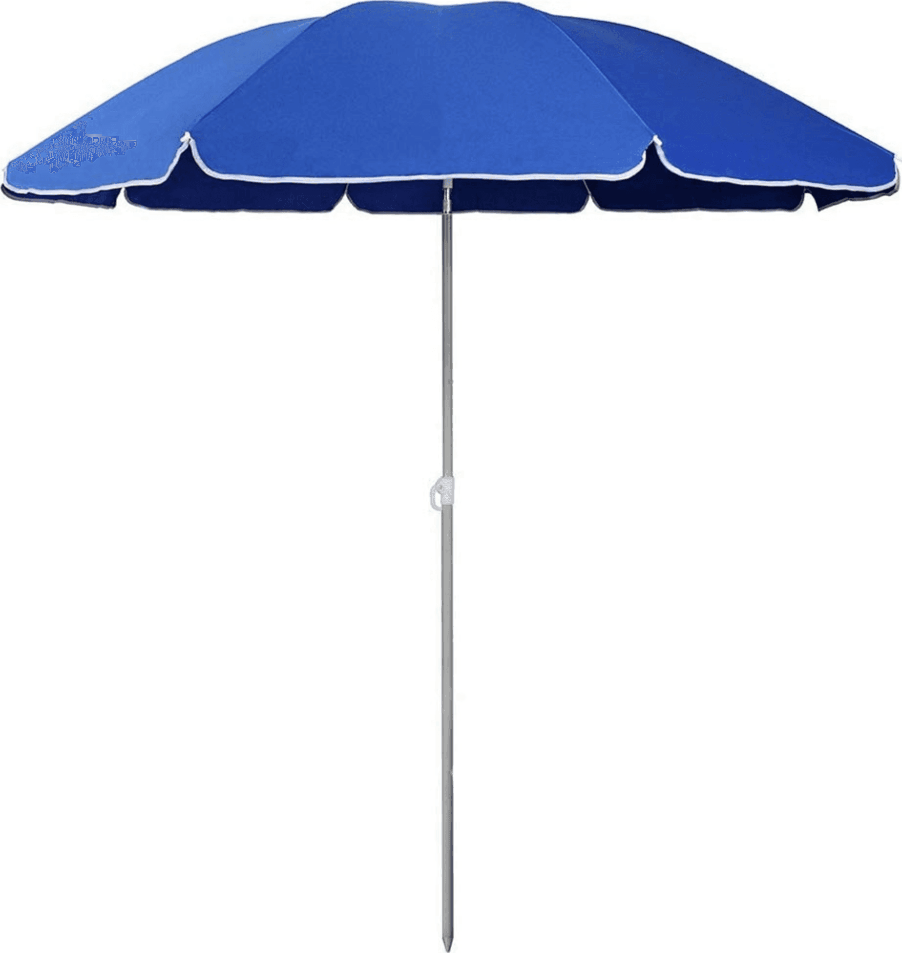 OMBRELLONE MARE SPIAGGIA GIARDINO PALO ALLUMINIO E TESSUTO GRANDE 240CM BLU - 4