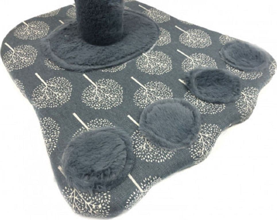 TIRAGRAFFI NOBLEZA ZAMPETTA 36 X 36 X 40 CM GRIGIO CON COLONNA IN SISAL E PALLINA - 5