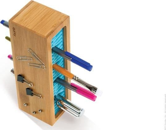 ORGANIZER DA TAVOLO SCRIVANIA PORTA PENNE PENNELLI TRUCCO MAKEUP 18x6x7cm - 3