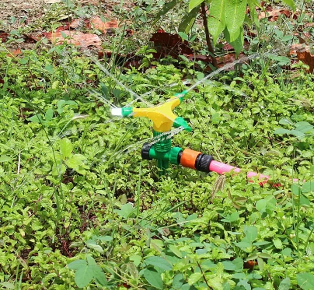 IRRIGATORE GIARDINO SPRUZZATORE PRATO PICCHETTO PUNTALE 3 BRACCIA 360° ANNAFFIA - 4