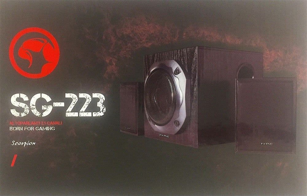 ALTOPARLANTI MARVO SCORPION SG-223 SPEAKERS SISTEMA AUDIO 2.1 CANALI SUONO STEREO