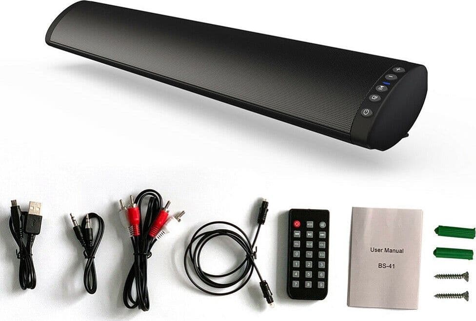 BS-41 TV SOUNDBAR ALTOPARLANTE BT RADIO FM SISTEMA HOME THEATER FISSAGGIO MURO - 7