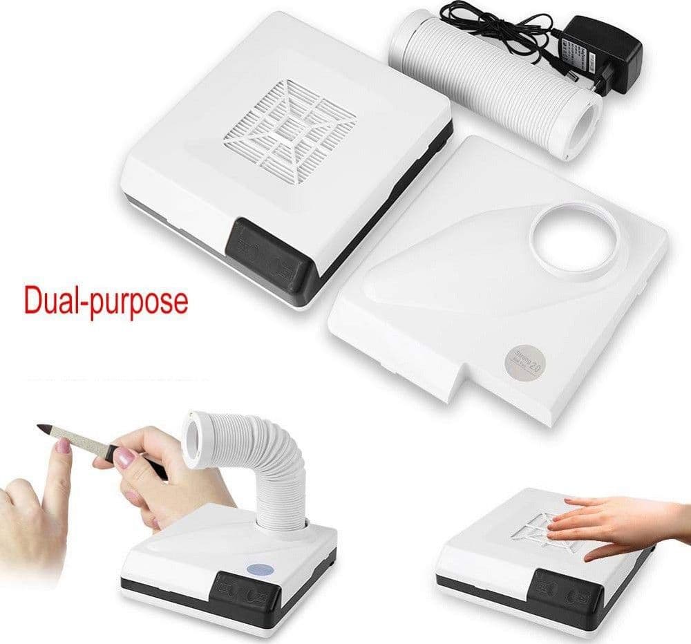 ASPIRATORE POLVERE POLVERI RICOSTRUZIONE UNGHIE NAIL ART 2 IN 1 60 WATT 45DB - 7