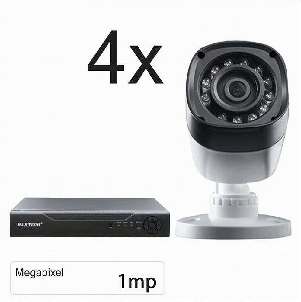 KIT TELECAMERE DI SICUREZZA DVR 4 CANALI 720P VIDEOSORVEGLIANZA MAXTECH KIT-DVR4 - 3