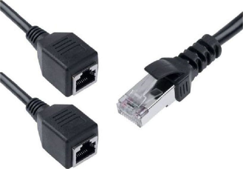 CAVO ETHERNET RJ45 PORTA LAN PORTA DA 1 A 2 ADATTATORE CONNETTORE MAXTECH SP-L01 - 4