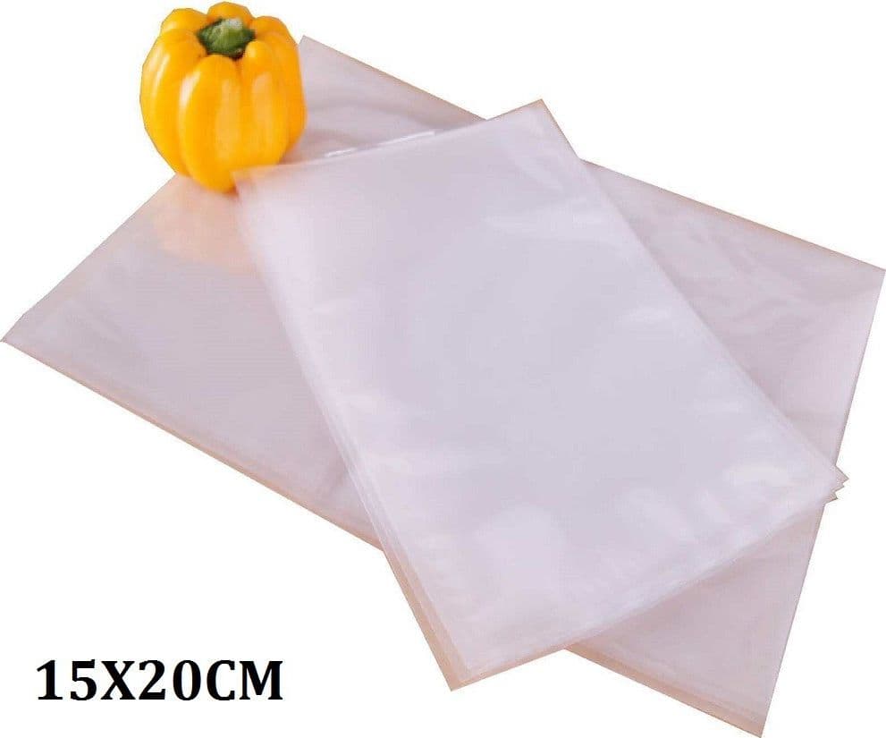 50 SACCHETTI SOTTOVUOTO BUSTE 15 X 20 CM PER ALIMENTI CIBO SALVA FRESCHEZZA
