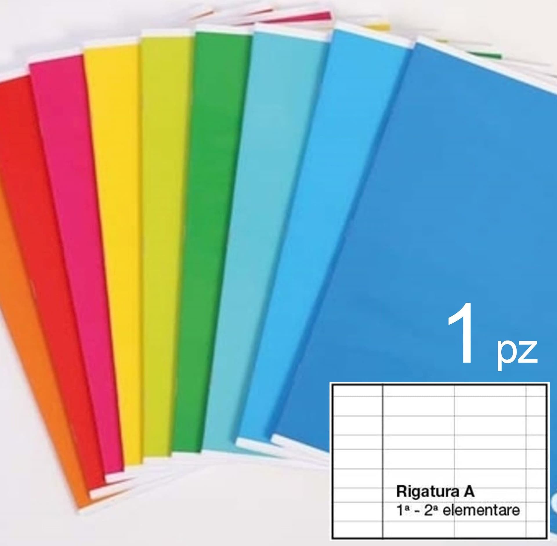 QUADERNO MAXI A4 A RIGHE RIGA A 1 2 ELEMENTARI 80 GRAMMI NUMERO FOGLI 80+R COLOR - 2