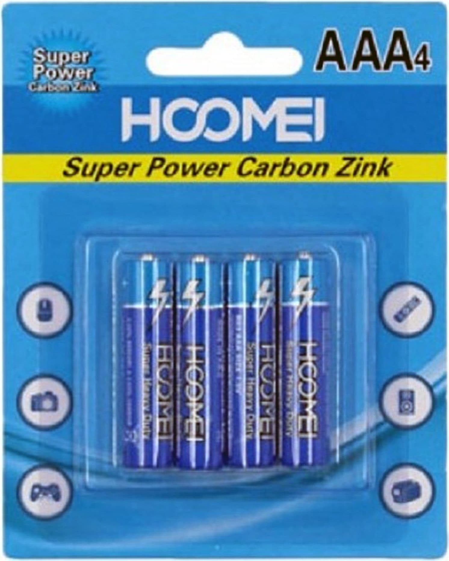 CONFEZIONE DA 8 BATTERIE PILE MINISTILO SUPER POWER ZINCO AAA MINI STILO 1,5V - 2