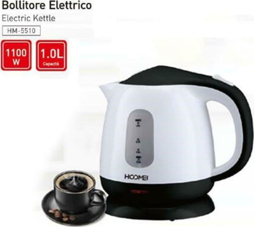 BOLLITORE ELETTRICO 1100 WATT 1 LITRO CON BASE GIREVOLE DI 360° PER TE' INFUSI - 2