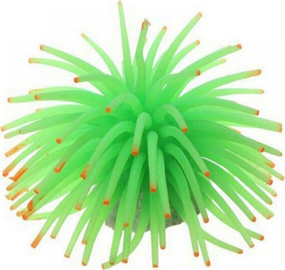 PIANTA FINTA CORALLO SILICONE COLOR VERDE ARTIFICIALE PER DECORAZIONI ACQUARIO