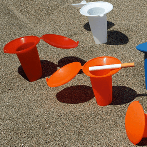 POSACENERE DA SPIAGGIA PICCHETTO CON TAPPO PORTACENERE DA VIAGGIO MARE - 2