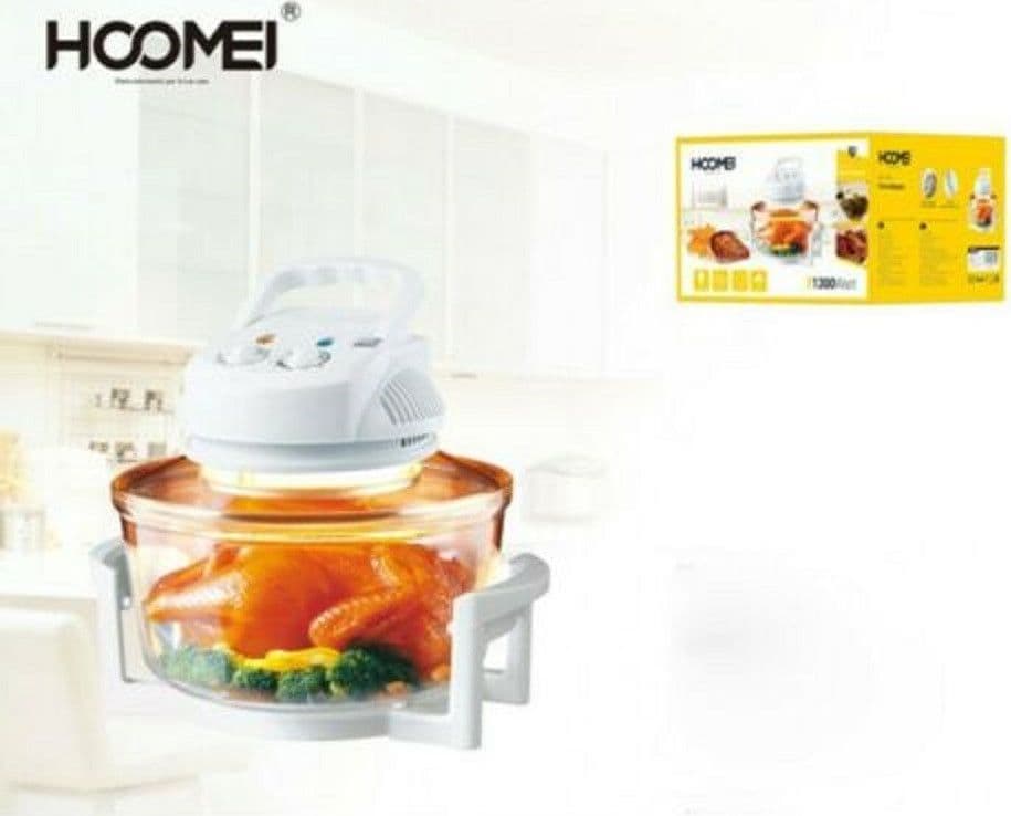 FORNO VENTILATO ALOGENO FORNETTO DOPPIA GRIGLIA IN ACCIAIO TIMER ACCESSORI 1.2LT