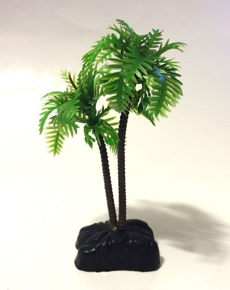 PIANTA 9,6 CM PIANTINA DECORAZIONE ARTIFICIALE PER ACQUARIO PICCOLA PALMA VERDE - 2