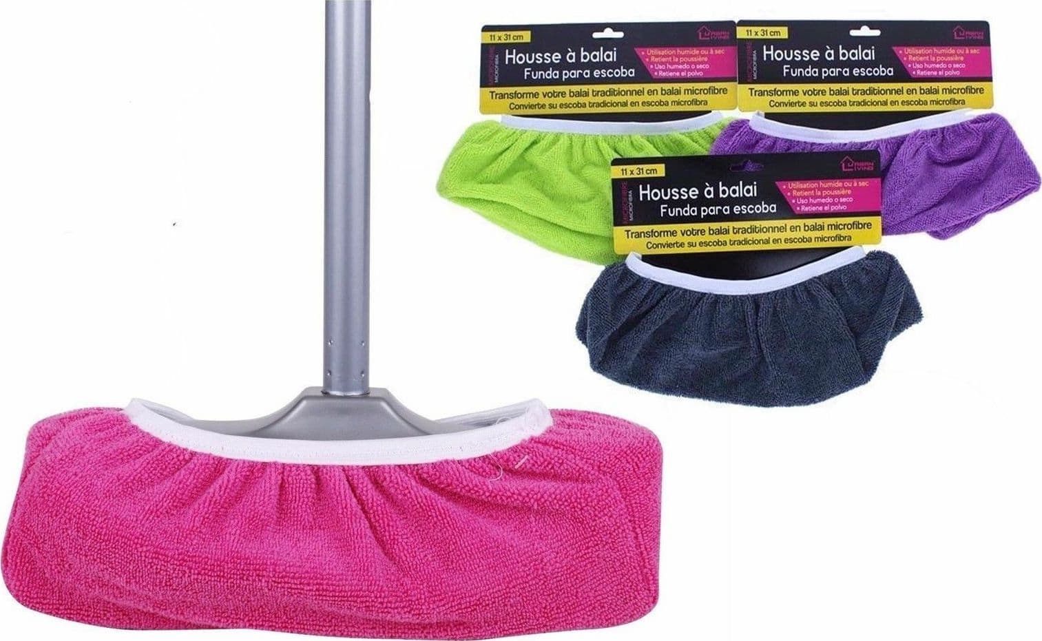 RICAMBIO PER SCOPA MOP PANNO IN MICROFIBRA COVER COPERTURA 15X30CM PULIZIA CASA