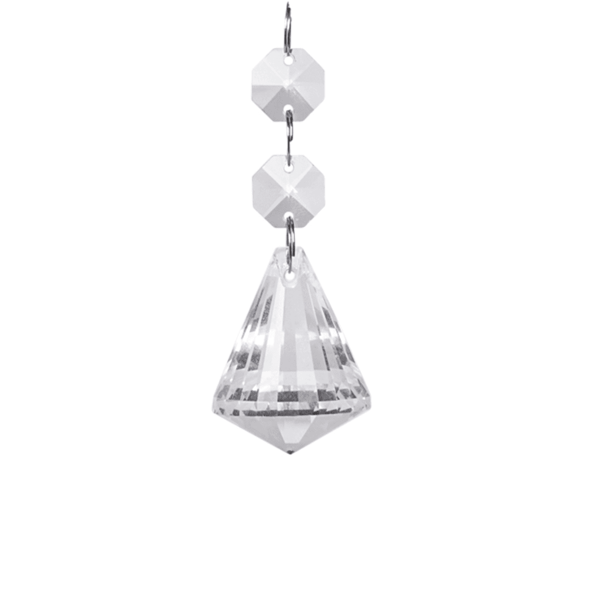 APPLIQUE DA PARETE DOPPIA LAMPADA TONDO CRISTALLI LUCE LED CALDO 3000 LAMPADARIO - 2