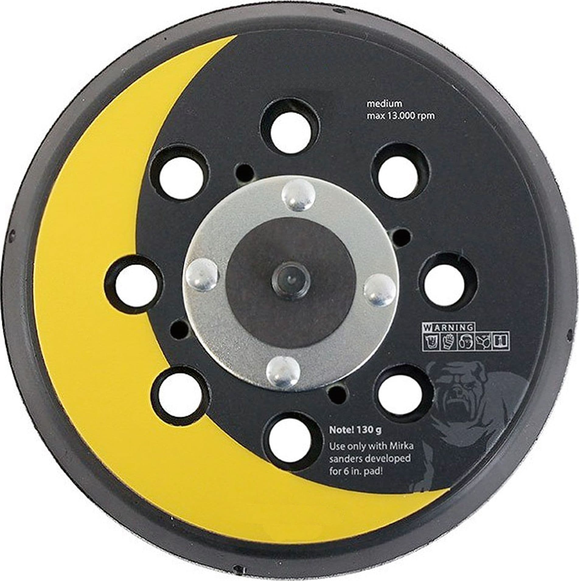 PLATORELLO Ø 150mm A STRAPPO ADATTATORE DISCO 6" ATTACCO MASCHIO 10MM