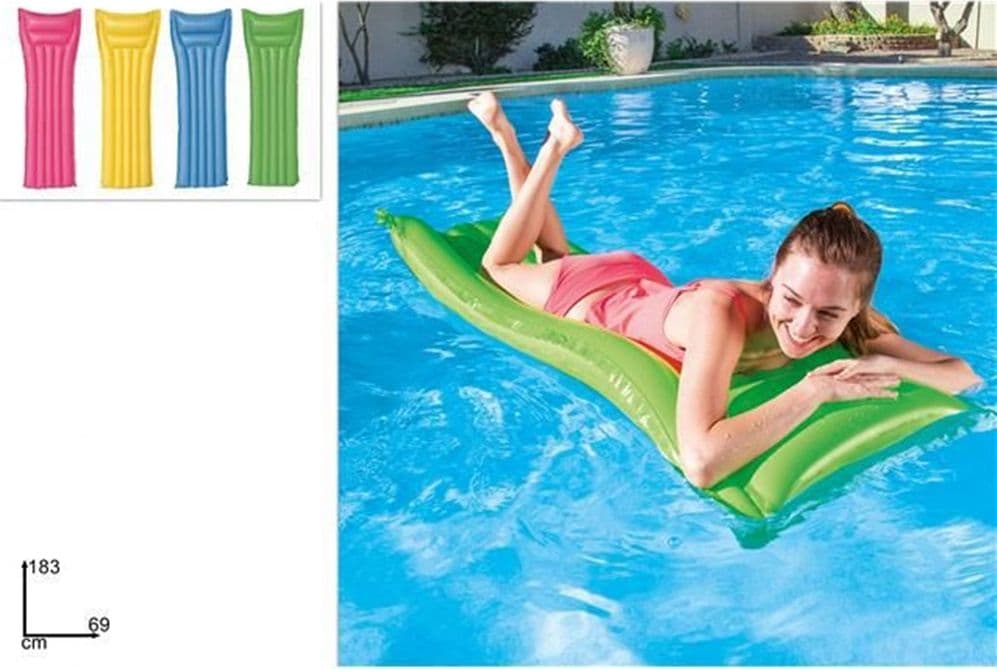 MATERASSINO MATERASSO GONFIABILE SINGOLO PER MARE PISCINA SDRAIO 183X69 LETTINO 44007 - 4