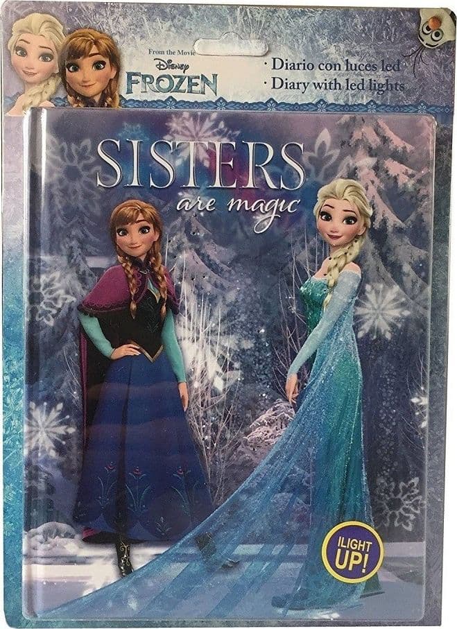 FROZEN DIARIO SEGRETO ANNA E ELSA MAGICO CON LED PER SCUOLA BAMBINI HOBBY - 3