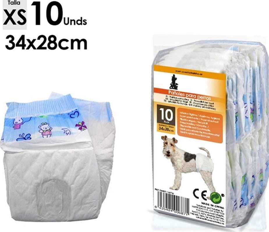 PANNOLINI ASSORBENTI PER CANI XS TAGLIA PICCOLA PANNOLINO TRAVERSINA ASSORBENTE - 3