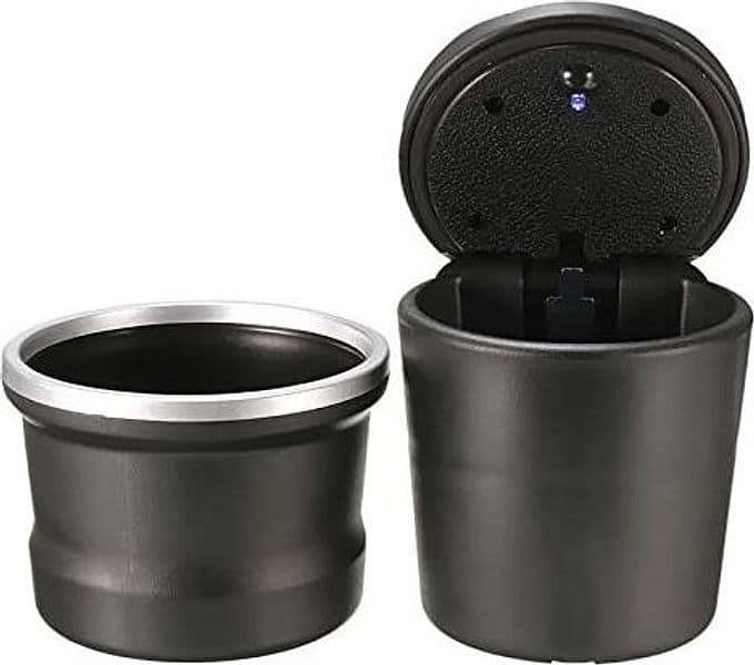 POSACENERE AUTO LUCE LED PORTACENERE FURGONE BARATTOLO UFFICIO CASA PORTATILE - 5