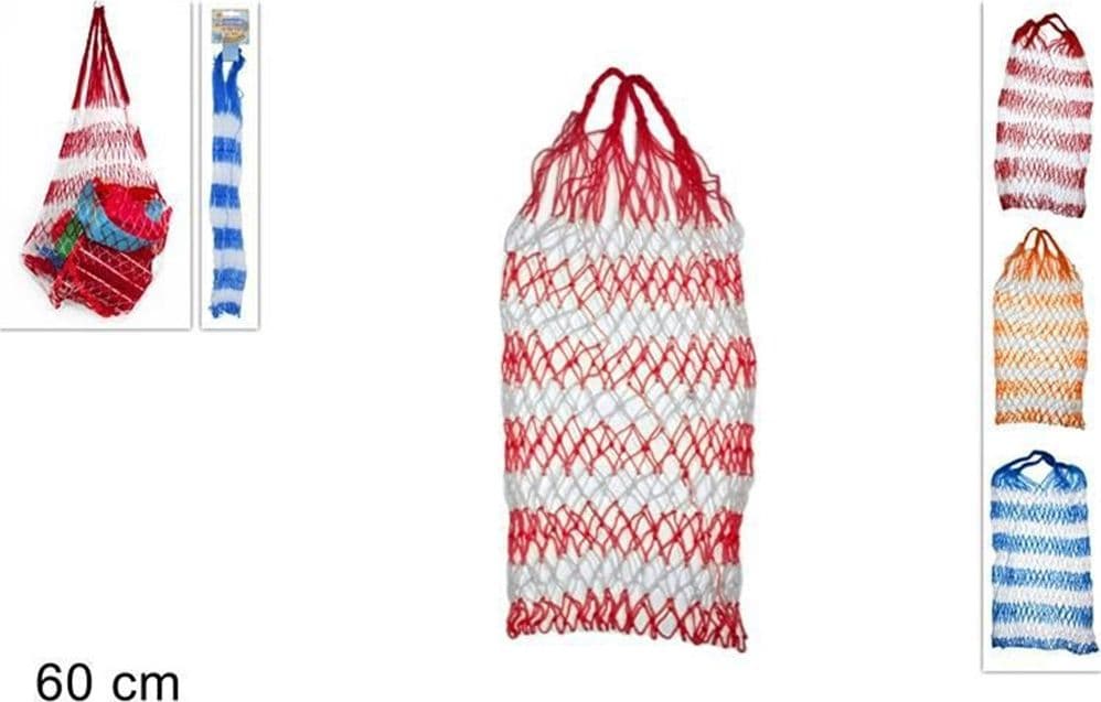 SACCA SACCO RETE MARE 60CM PER GIOCATTOLI GIOCHI BIMBI SPIAGGIA COLORI ASSORTITI MJ000091 - 2