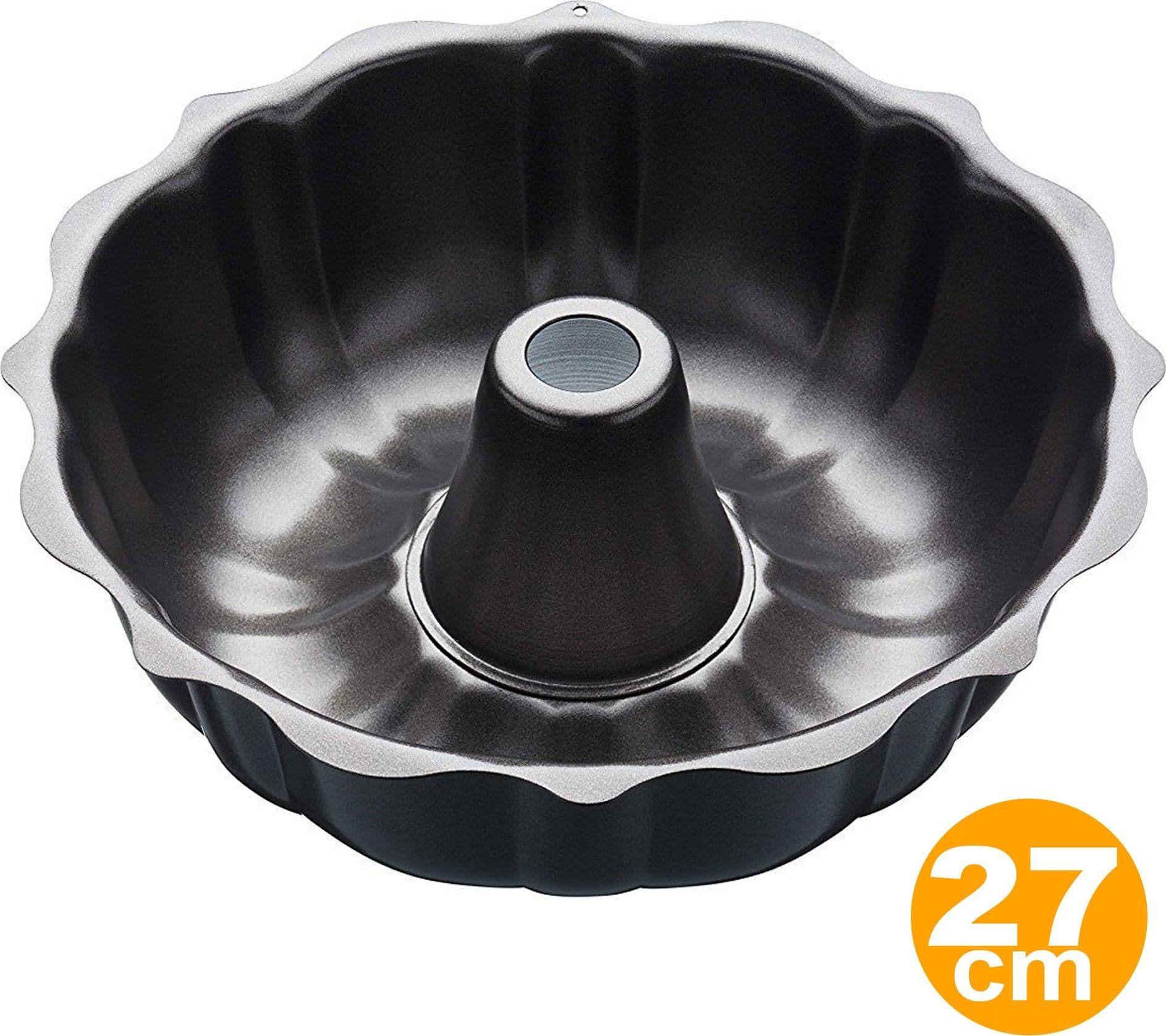 STAMPO TEGLIA TORTIERA PER DOLCE TORTA CIAMBELLA ANTIADERENTE ROTONDO 27CM - 2