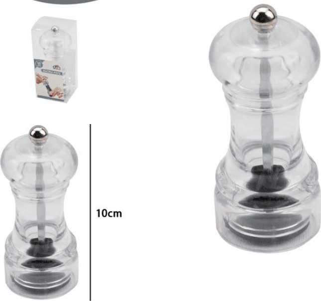MACINA SALE PEPE GROSSO MACINATORE TRASPARENTE MACININA TRITA SMINUZZA CUCINA - 2