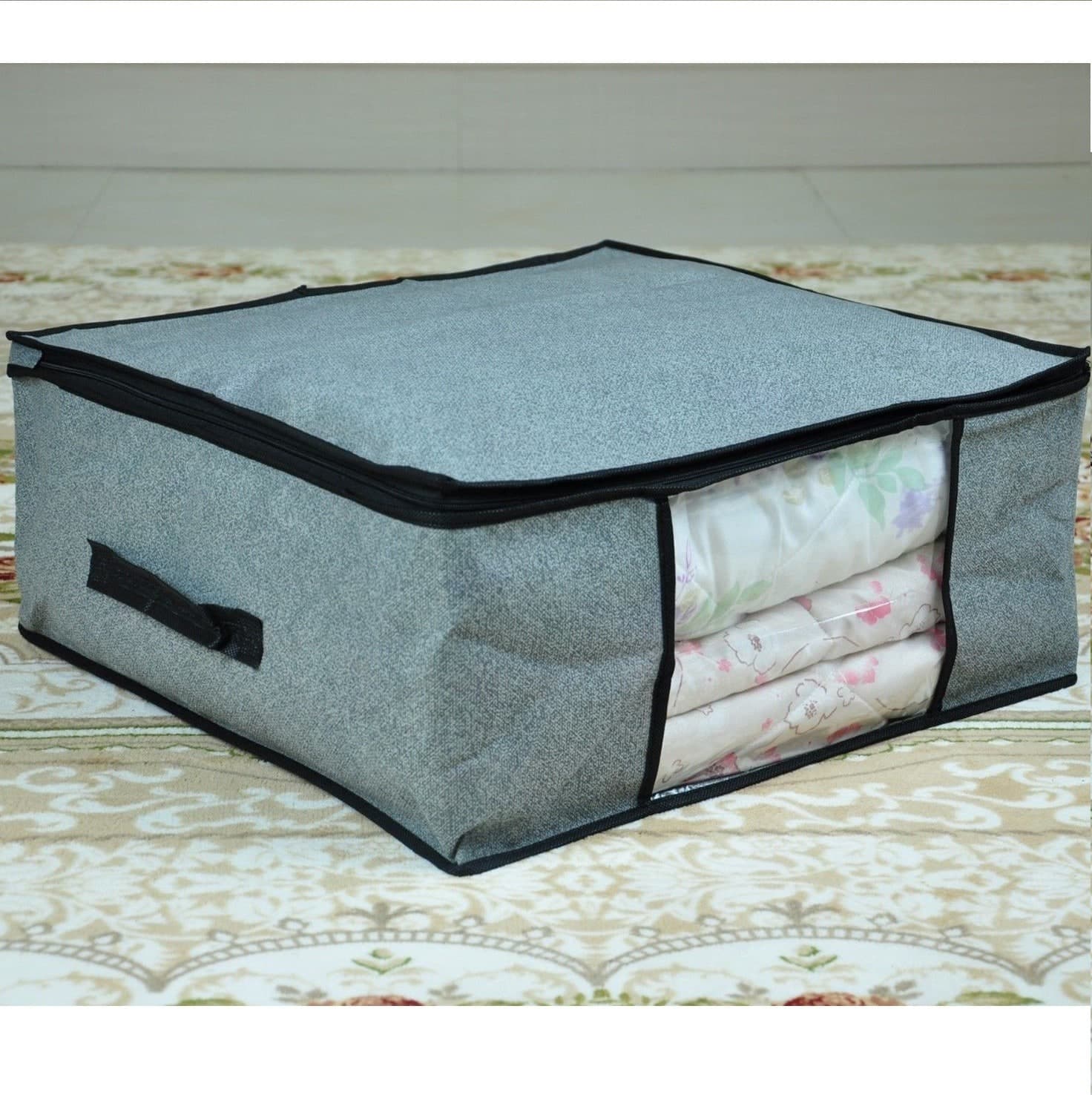 ORGANIZER IN TESSUTO CONTENITORE VESTITI LENZUOLA SALVASPAZIO 45X45X20CM