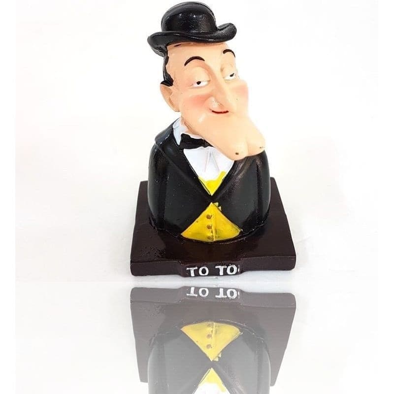 STATUINA NAPOLETANA PORTAFORTUNA DECORAZIONE BUSTO DI TOTÒ IN RESINA DA 9 CM