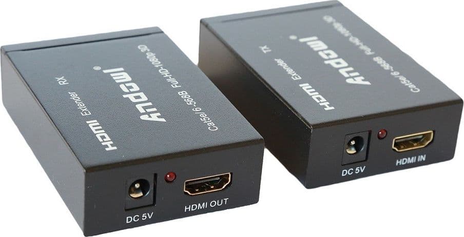 HDMI EXTENDER ETHERNET CAVO DI RETE LAN OVER CAT5E CAT6 60 METRI HDMI 3D 1080P - 4