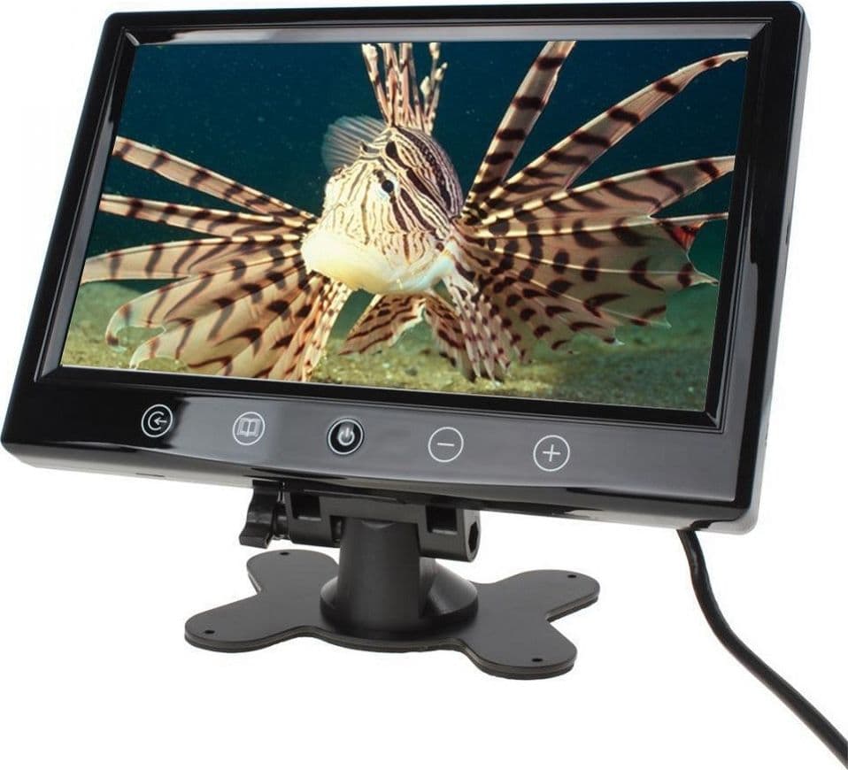 TV TELEVISORE MONITOR LCD DIGITALE 9'' TFT VIDEOSORVEGLIANZA 4 INGRESSI VIDEO - 6