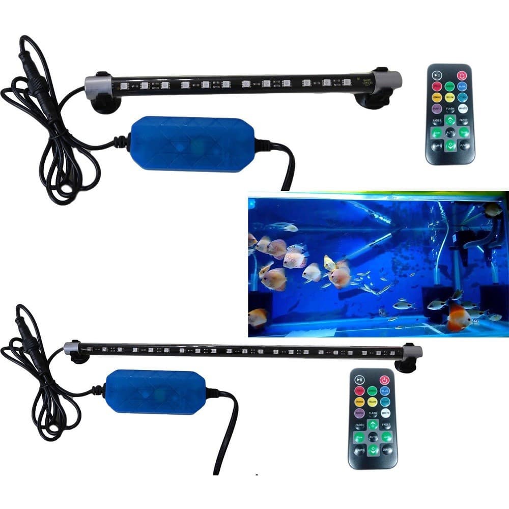 LAMPADA NEON LED IMMERSIONE ACQUARIO TUBO LUCE PESCI T4 12 21 33 LED COLORI - 6
