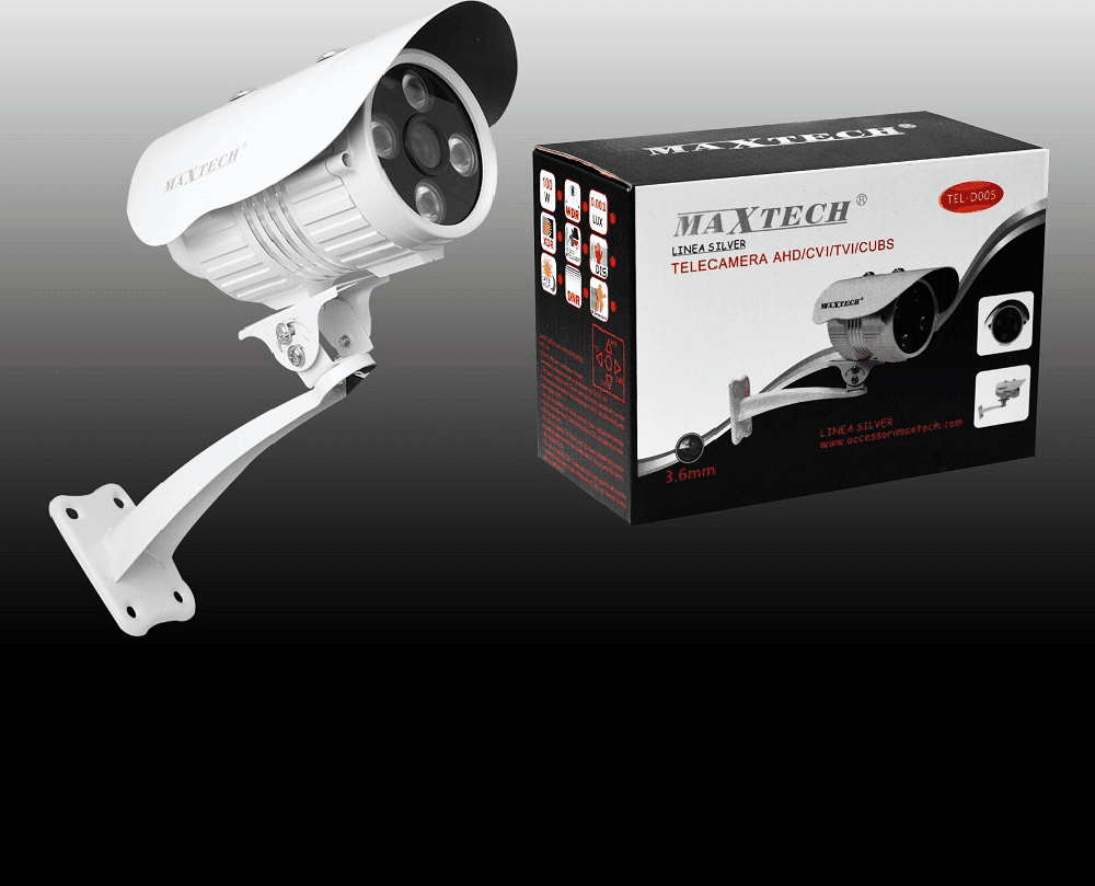 TELECAMERA AHD/CVI/TVI/CUBS 3.6MM VIDEOSORVEGLIANZA IMPERMEABILE MAXTECH TEL-D005 - 2