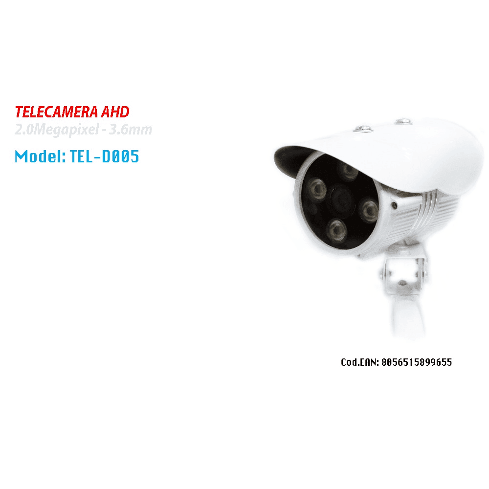 TELECAMERA AHD/CVI/TVI/CUBS 3.6MM VIDEOSORVEGLIANZA IMPERMEABILE MAXTECH TEL-D005 - 3