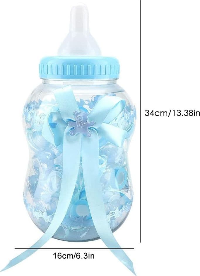 MAXI BIBERON PORTA CONFETTI CELESTE IDEA NASCITA 30 PEZZI BABY +1 MAXI BATTESIMO - 5