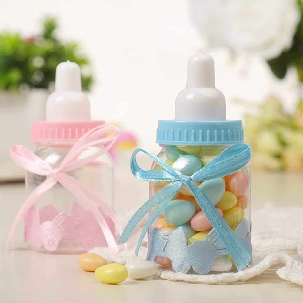 MAXI BIBERON PORTA CONFETTI CELESTE IDEA NASCITA 30 PEZZI BABY +1 MAXI BATTESIMO - 7