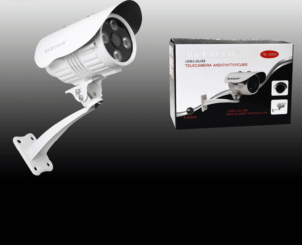 TELECAMERA VIDEOSORVEGLIANZA INTERNO ESTERNO AHD CVI TVI CVBS 6MM MAXTECH TEL-D004 - 2