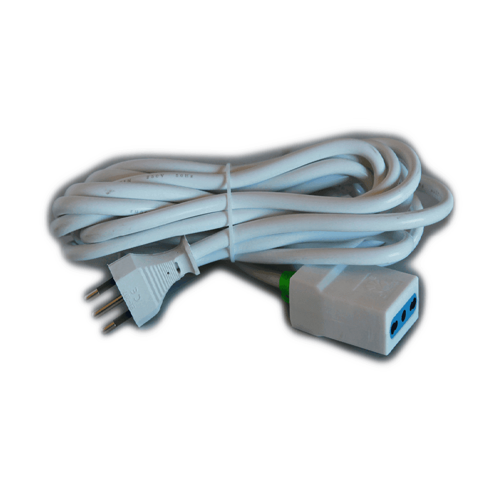 PROLUNGA CORRENTE ELETTRICA CAVO 3 5 10 METRI 220V BIPASSO SPINA ITALIANA PRESA - 3