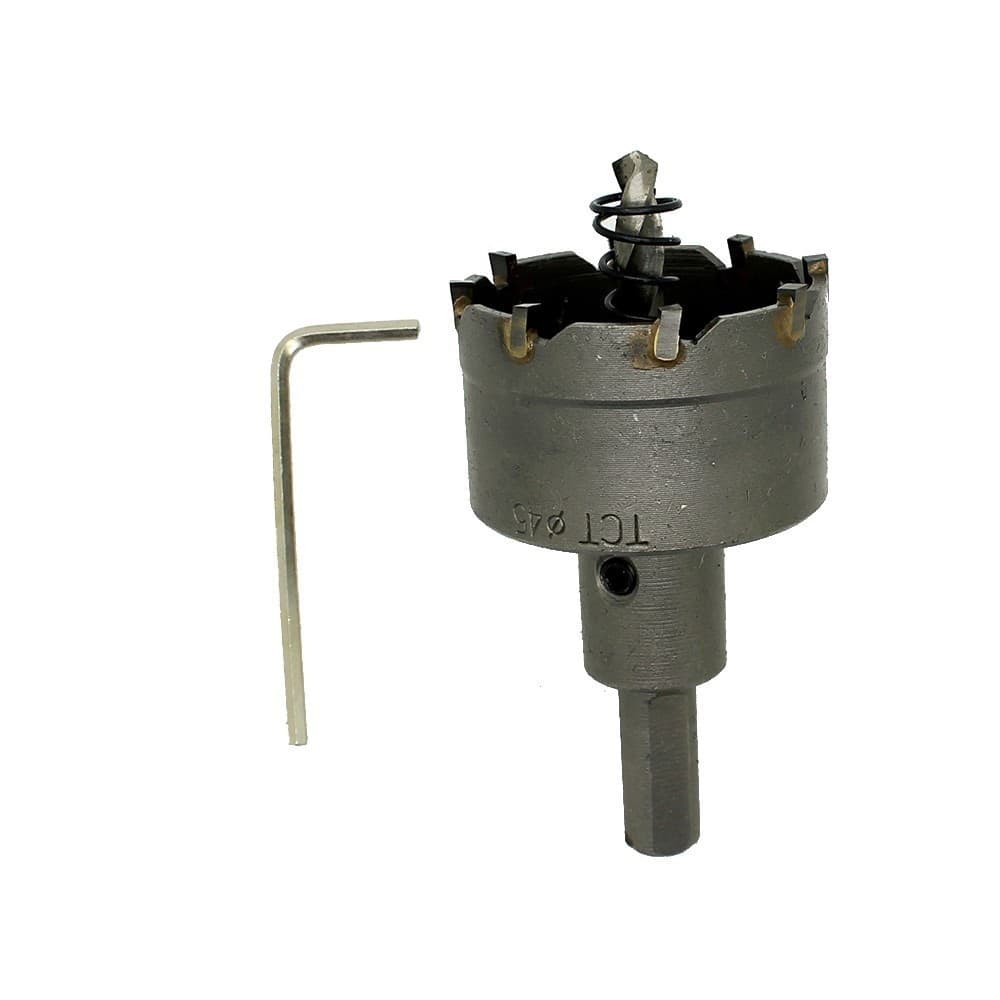 FRESA A TAZZA CON PUNTA PER TRAPANO MURO METALLO LEGNO ACCIAIO DA 20 A 80MM - 6