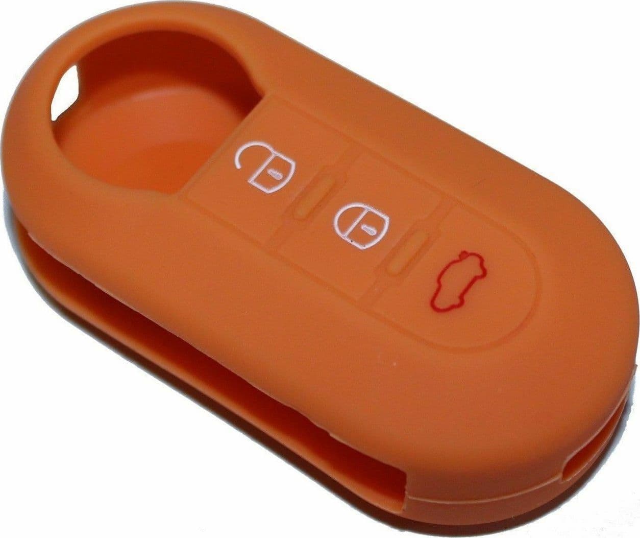 COVER CHIAVE GUSCIO FIAT 500 PUNTO EVO PANDA BRAVO TELECOMANDO ARANCIONE