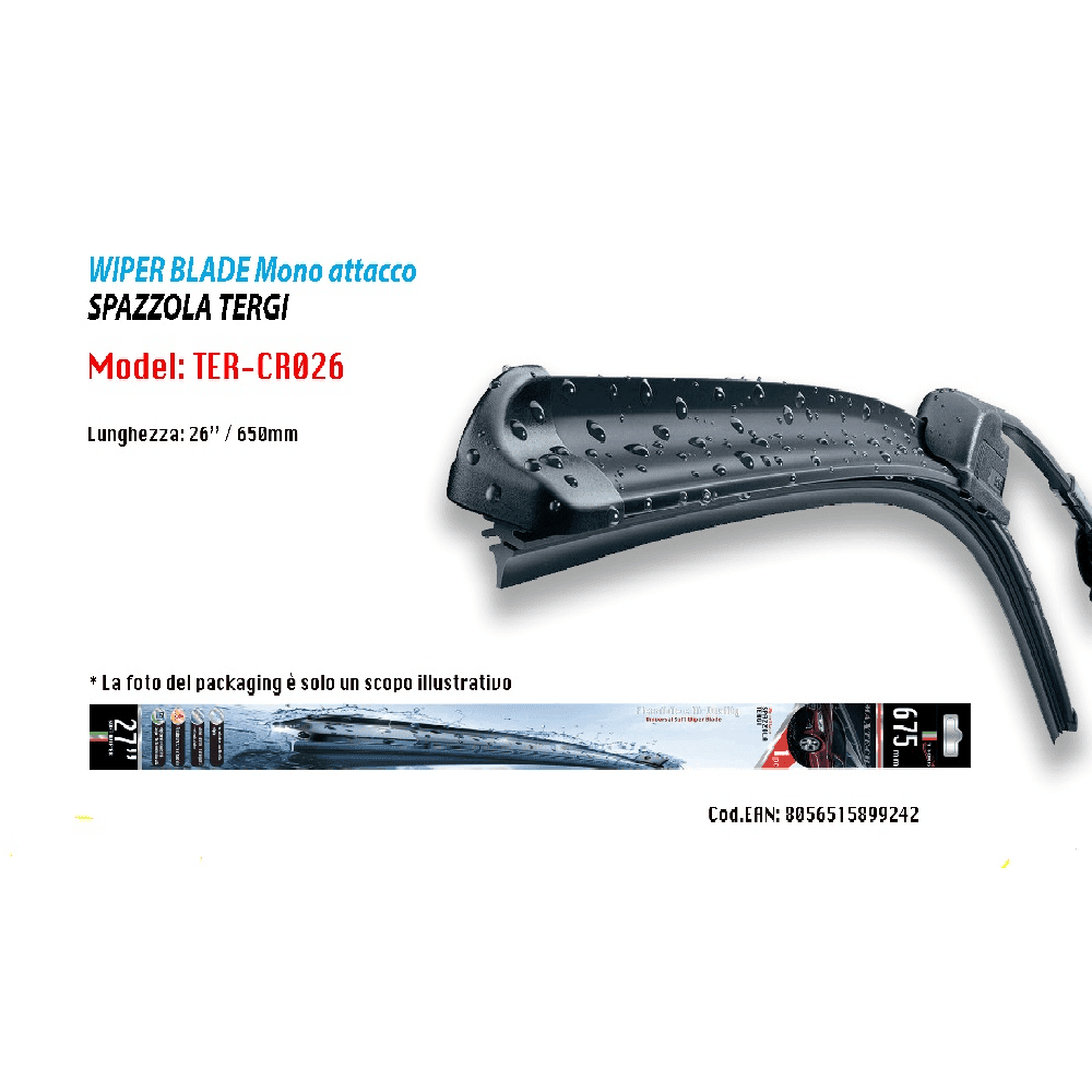 TERGICRISTALLO SPAZZOLA RICAMBIO PER AUTO MORBIDO MAXTECH DA 26” TER-CR026 - 2