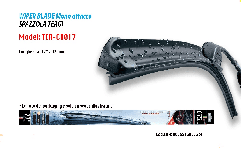 TERGICRISTALLO MORBIDO SPAZZOLA MAXTECH AUTO RICAMBIO DA 17" TER-CR017 - 2