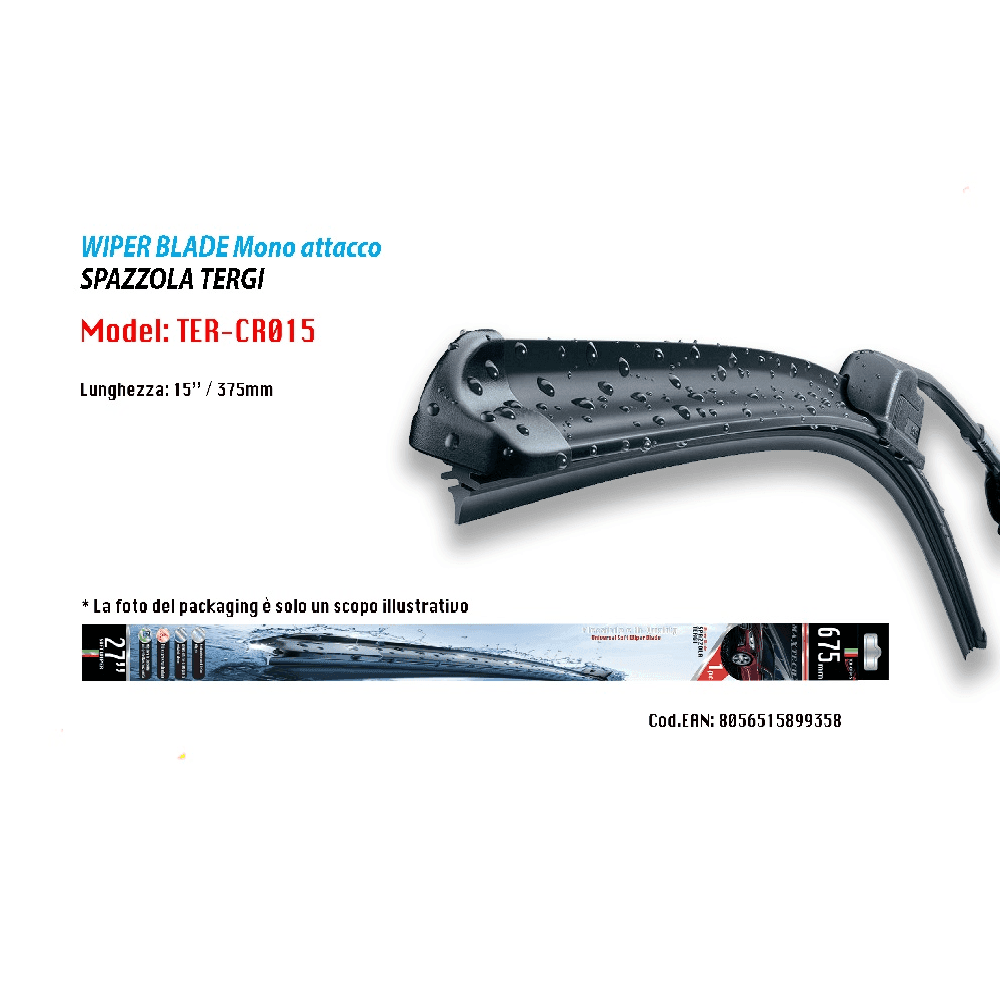 TERGICRISTALLO SPAZZOLA MORBIDO RICAMBIO PER AUTO MAXTECH DA 15” TER-CR015 - 2