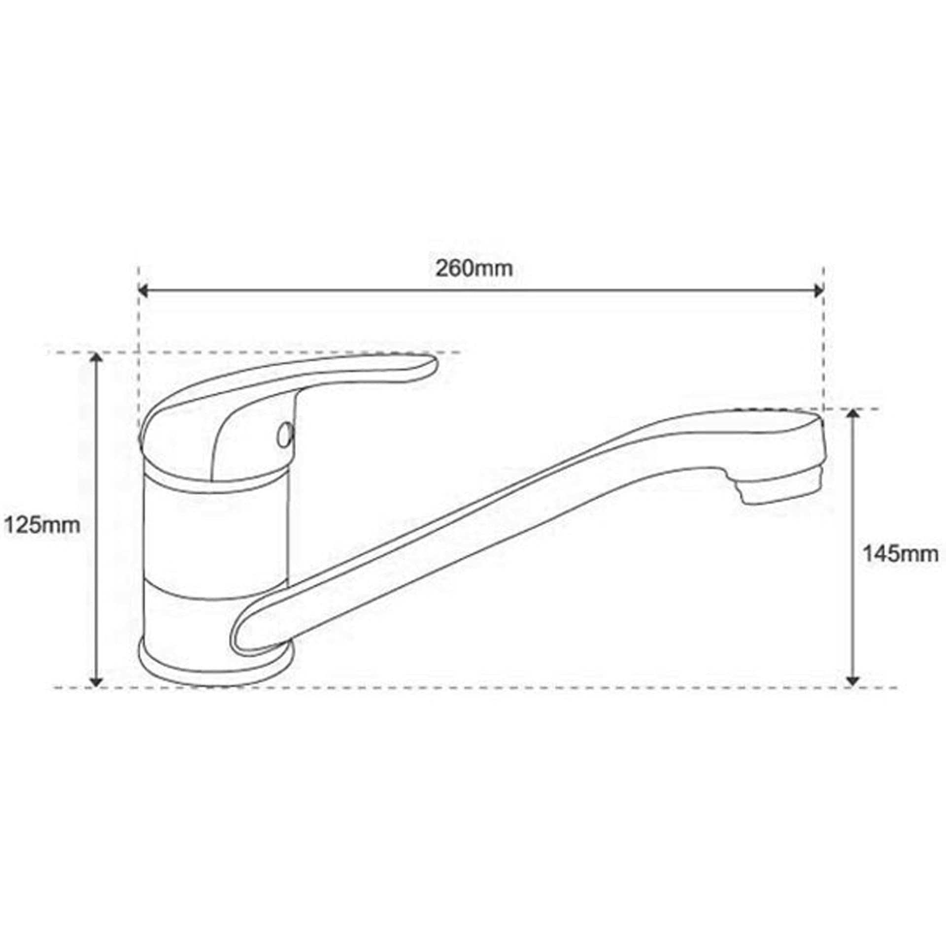 RUBINETTO MISCELATORE PER LAVELLO CUCINA CANNA LUNGA MODELLO LONDRA 52340A - 2