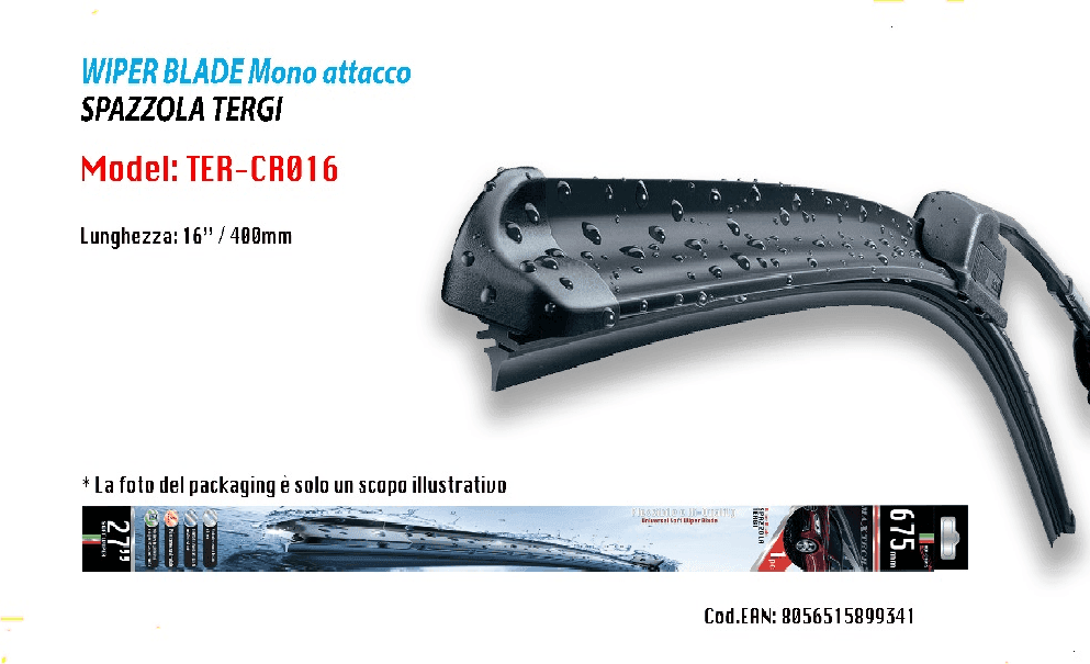 TERGICRISTALLO MORBIDO MAXTECH DA 16” SPAZZOLA RICAMBIO PER AUTO TER-CR016 - 2