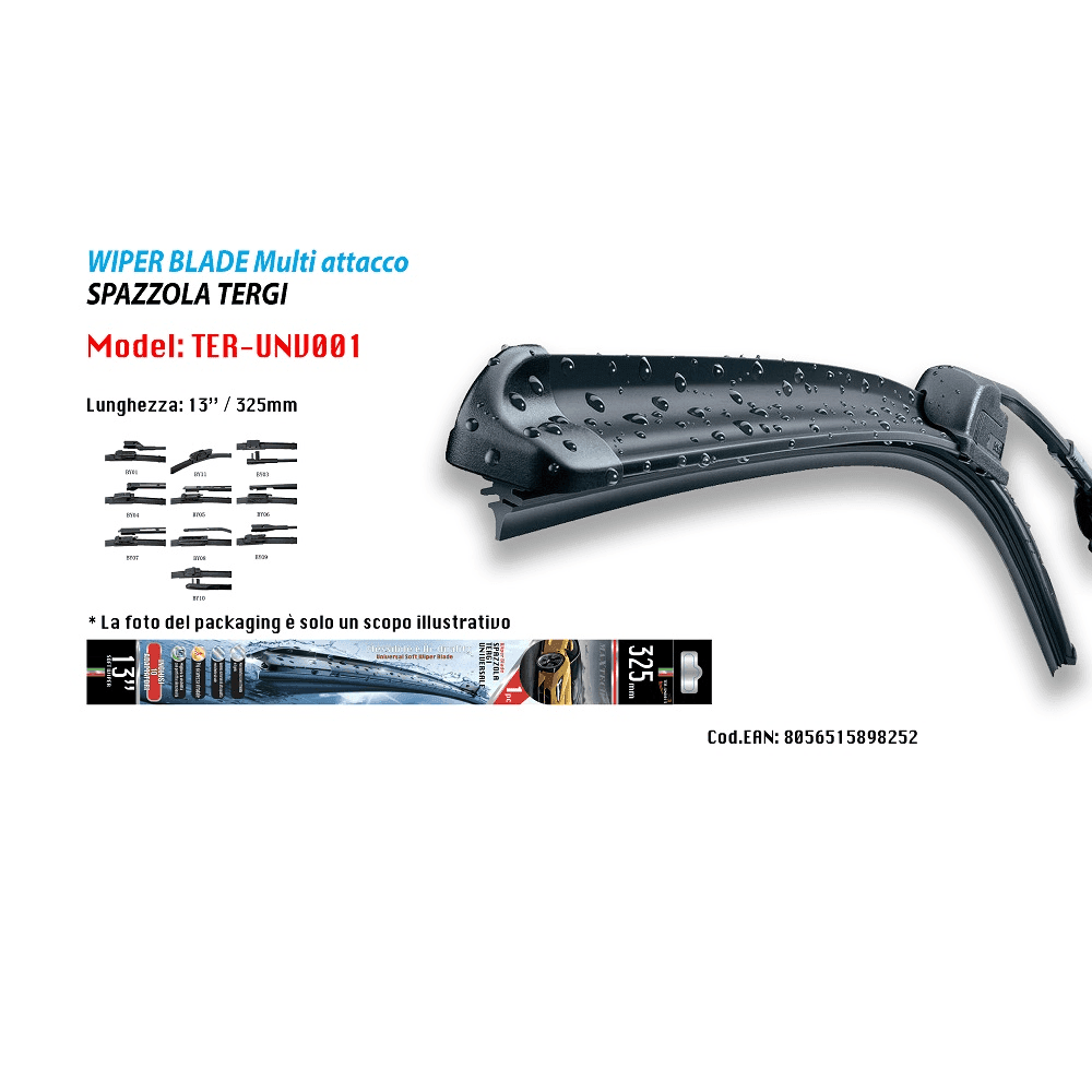 TERGICRISTALLO DA 13” PER AUTO UNIVERSALE RICAMBIO MAXTECH TER-UNV001 - 2
