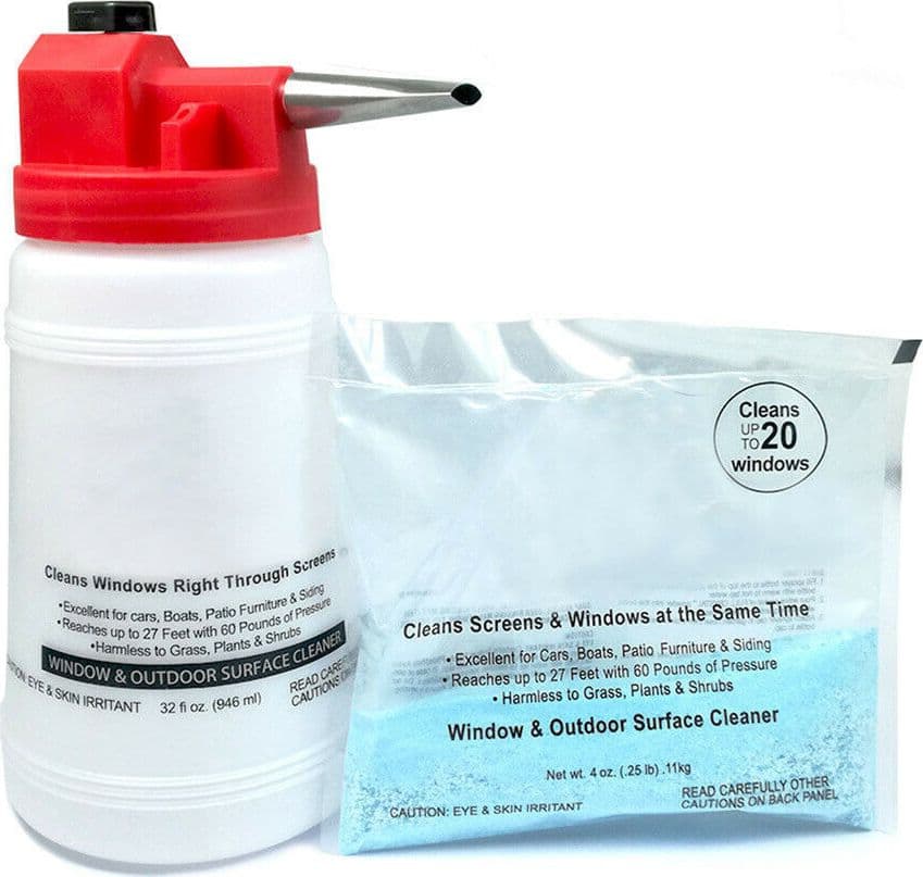 CONTENITORE DETERGENTE PER PULIZIA VETRI POMPA PULISCI FINESTRE CRISTAL FULL - 2
