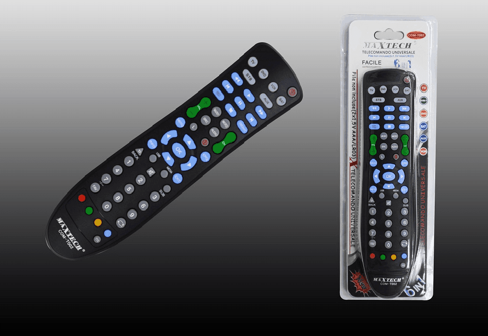 TELECOMANDO UNIVERSALE PROGRAMMABILE 6IN1 PER TUTTE LE TV DVB-T DVD SAT AUX VCR - 2